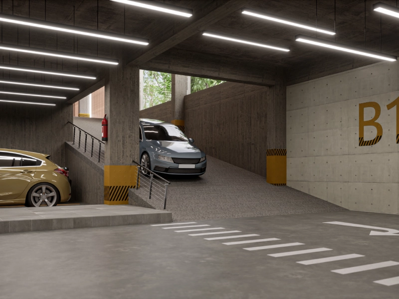 AVM Otoparklarında Düzeni Sağlamak İçin Çizgi Boyama